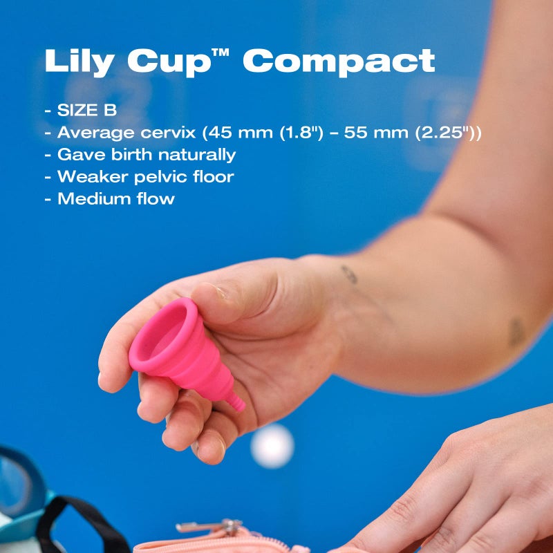 Intimina Lily Cup Compact - Small Menstrual Cup with Flat-fold Compact Design, Disposable Menstrual Cups, Period Cup Reusable (Size B) - Image 3