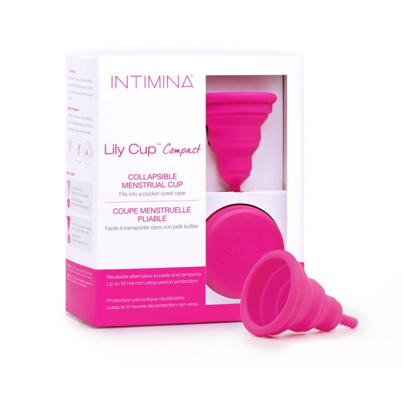 Intimina Lily Cup Compact - Small Menstrual Cup with Flat-fold Compact Design, Disposable Menstrual Cups, Period Cup Reusable (Size B) - Image 1