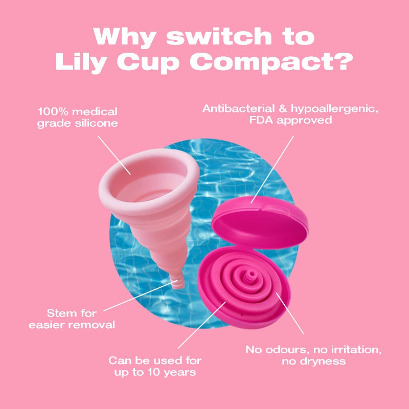 Intimina Lily Cup Compact - Small Menstrual Cup with Flat-fold Compact Design, Disposable Menstrual Cups, Period Cup Reusable (Size B) - Image 4