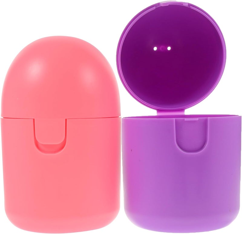 Healifty 2Pcs MenstrualCup Steamer Cleaner, Period Cup Holder, High-Temperature , Portable Storage Container, Assorted Colors 3.54*1.96*1.96 Inch, Pp Material 