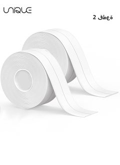 Unique 2 Packs Sealant Strip - Caulk PE Sealing Tape Self-Adhesive Mildewproof Waterproof Shower Tile Sealer for Bathroom Kitchen Bathtub Toilet and 38mm Width X 3.2M Lenth (White)  - Image 1