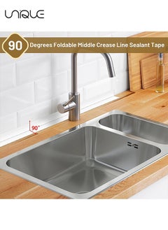 Unique 2 Packs Sealant Strip - Caulk PE Sealing Tape Self-Adhesive Mildewproof Waterproof Shower Tile Sealer for Bathroom Kitchen Bathtub Toilet and 38mm Width X 3.2M Lenth (White)  - Image 4