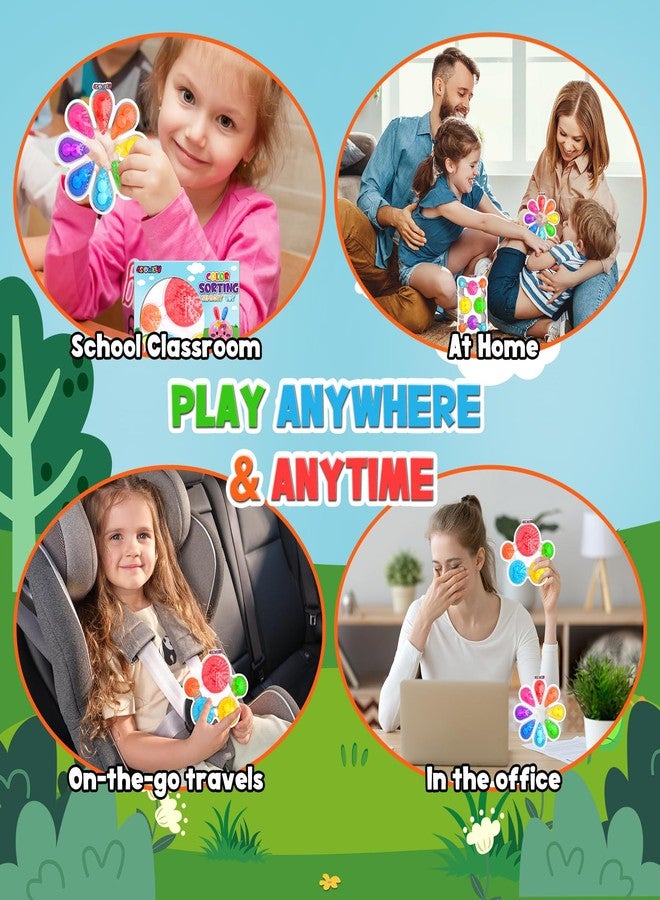 ASIOWELY 3Pcs Color Sorting Sensory Toys for Kids with Autism Toddler Toys for Airplane Travel Road Trip Preschool Montessori Toys Fine Motor Skills Easter Basket Stuffers Gifts for Kids Boys Girls - Image 5