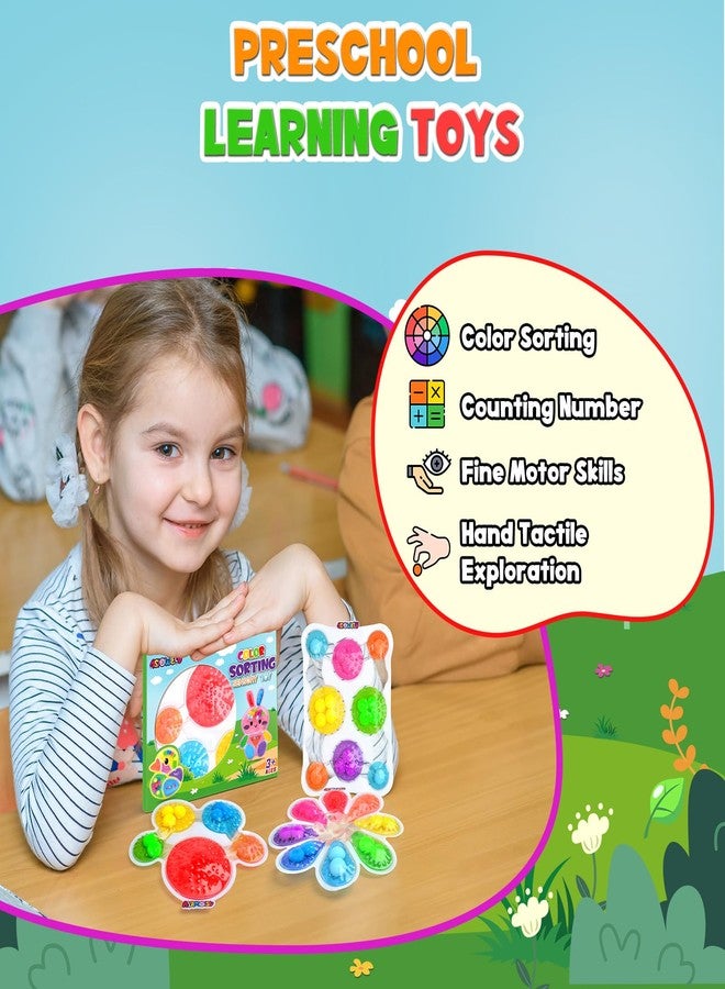 ASIOWELY 3Pcs Color Sorting Sensory Toys for Kids with Autism Toddler Toys for Airplane Travel Road Trip Preschool Montessori Toys Fine Motor Skills Easter Basket Stuffers Gifts for Kids Boys Girls - Image 3