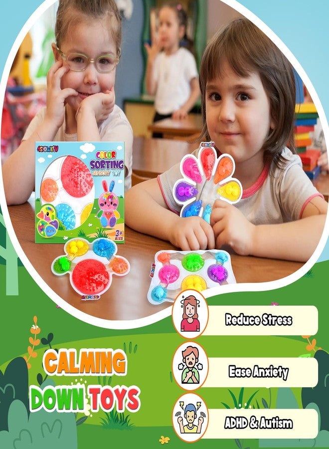ASIOWELY 3Pcs Color Sorting Sensory Toys for Kids with Autism Toddler Toys for Airplane Travel Road Trip Preschool Montessori Toys Fine Motor Skills Easter Basket Stuffers Gifts for Kids Boys Girls - Image 4
