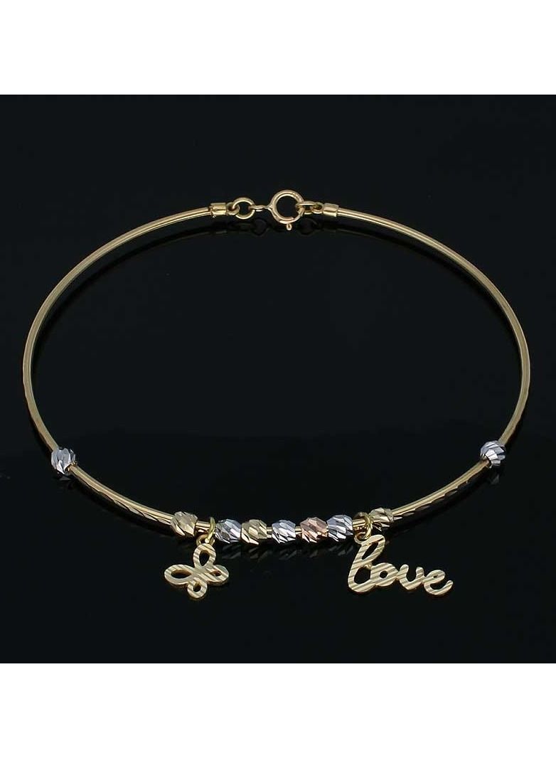 FK Jewellers Gold Hanging Bangle in 18KT - FKJBNG18KU2015  - Image 3