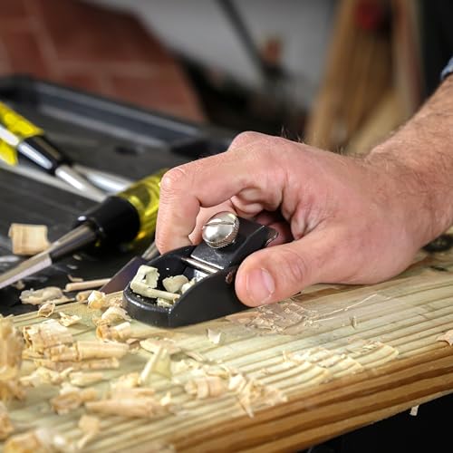 GREAT NECK GreatNeck LSO 3-1/2 Inch Block Plane, Small Wood Planer for Use in Home Improvement Projects & Craft, Hobby, & Model-Making, Steel Frame & Adjustable Blade, Perfect for One-Handed Use,Multi - Image 2