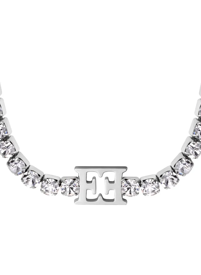 ESCADA Diana Crystal Tennis Necklace with Iconic Escada Logo – Timeless Elegance & Modern Design