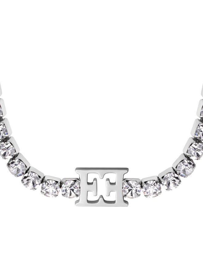 ESCADA Diana Crystal Tennis Necklace with Iconic Logo Timeless Elegance and Modern Design - Image 2