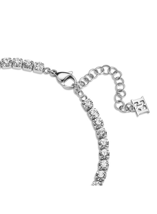 ESCADA Diana Crystal Tennis Necklace with Iconic Logo Timeless Elegance and Modern Design - Image 3
