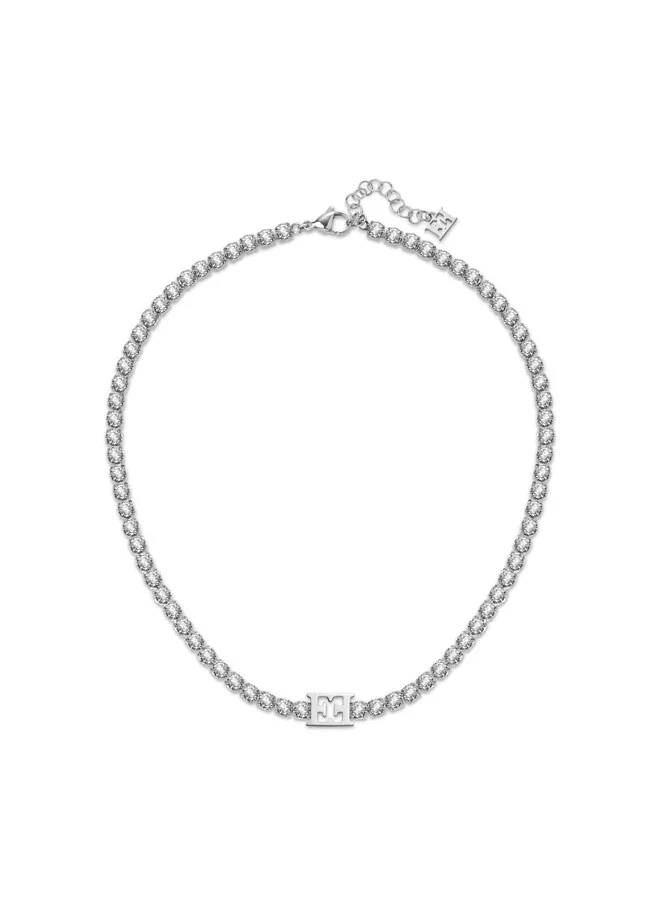 ESCADA Diana Crystal Tennis Necklace with Iconic Escada Logo – Timeless Elegance & Modern Design