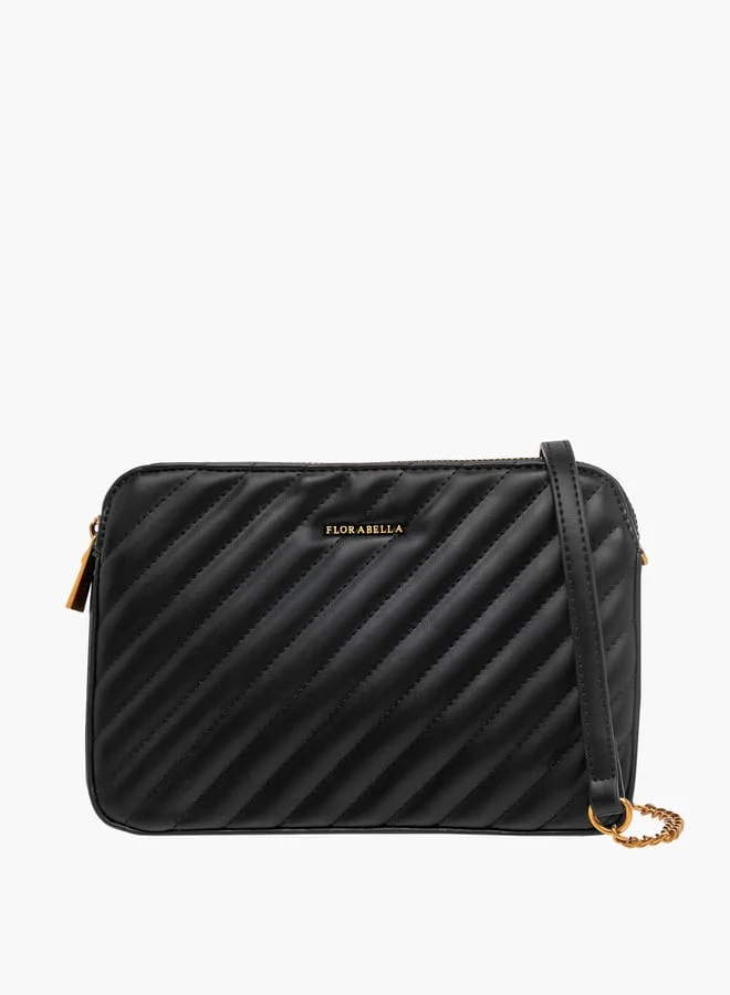فلورا بيلا من شو إكسبرس Women Quilted Crossbody Bag with Zip Closure and Adjustable Strap