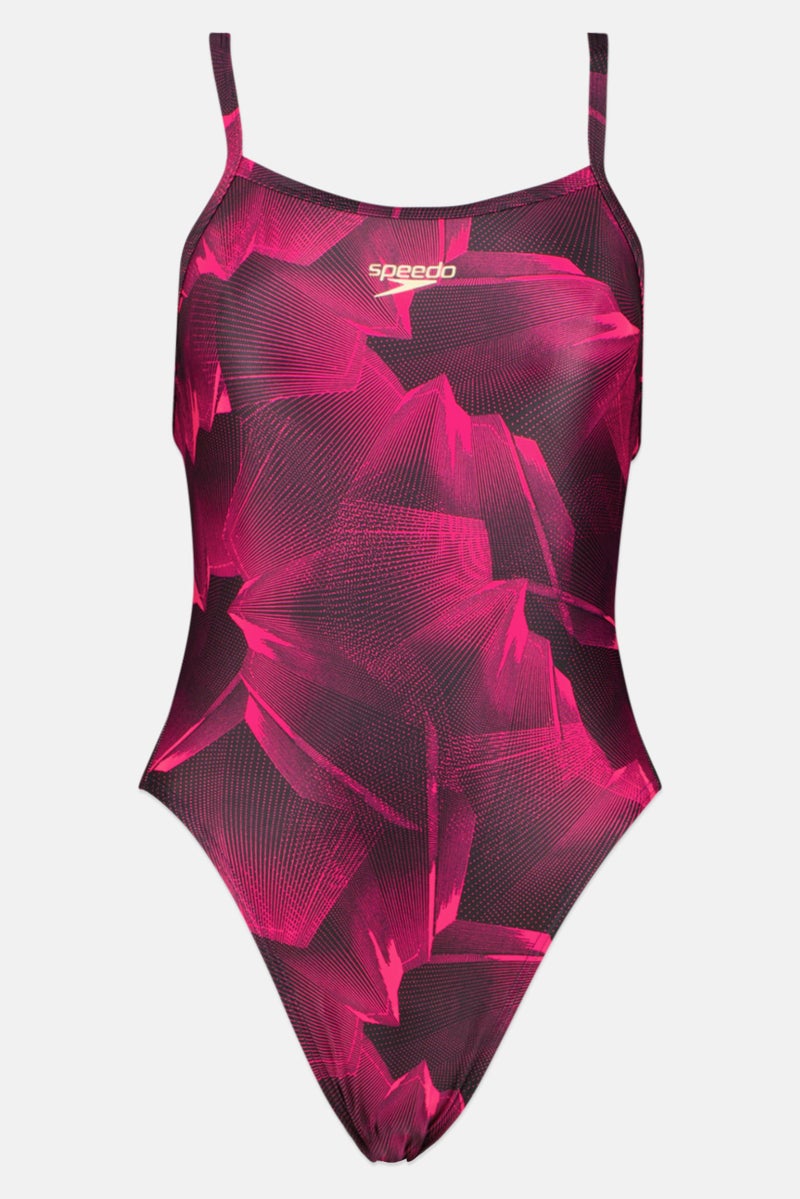 speedo Women Allover Print One Piece Swimwear, Multicolor - Image 1