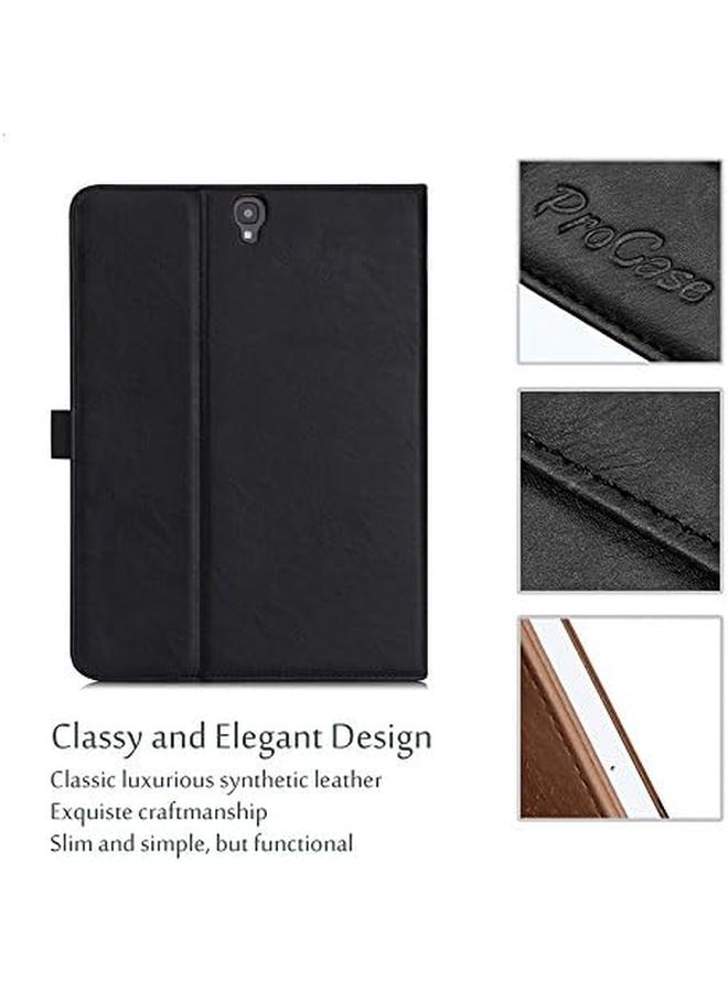 Procases Galaxy Tab S3 9.7 Case Stand Folio Case Cover For Galaxy Tab S3 Tablet (9.7 Inch Sm T820 T825 T827) With Multiple Viewing Angles Document Card Pocket Black - Image 4