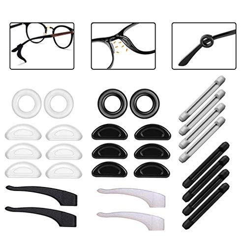 ILSSLI Ear Gripper Holders for Eyeglass Nose Pads Silicone Anti -Slip Glasses Eyeglasses Temple Tips Sleeve Retainer Extender for Eye Glasses Sunglasses of Adults and Kids ,14 Pairs - Image 1