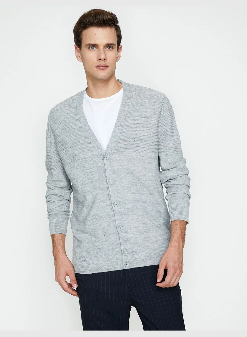 KOTON Button Detailed Cardıgan