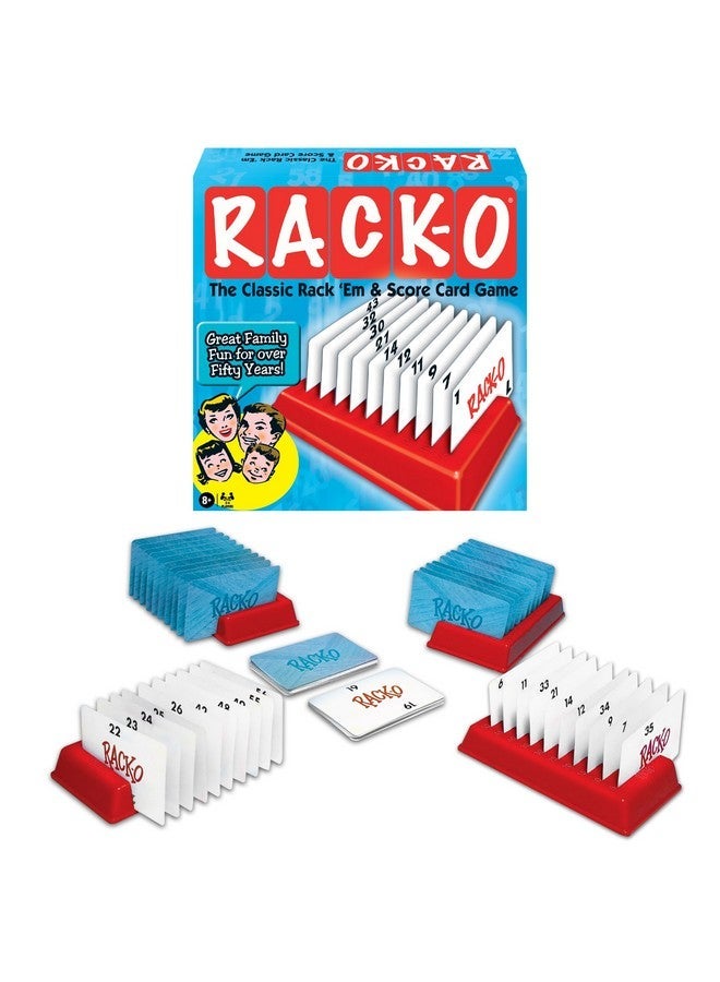 Winning Moves Rack-O Retro Game by  Games USA, Classic Tabletop Game Enjoyed by Families Since the 1950's! Ages 8+, 2-4 Players (6122) - Image 1