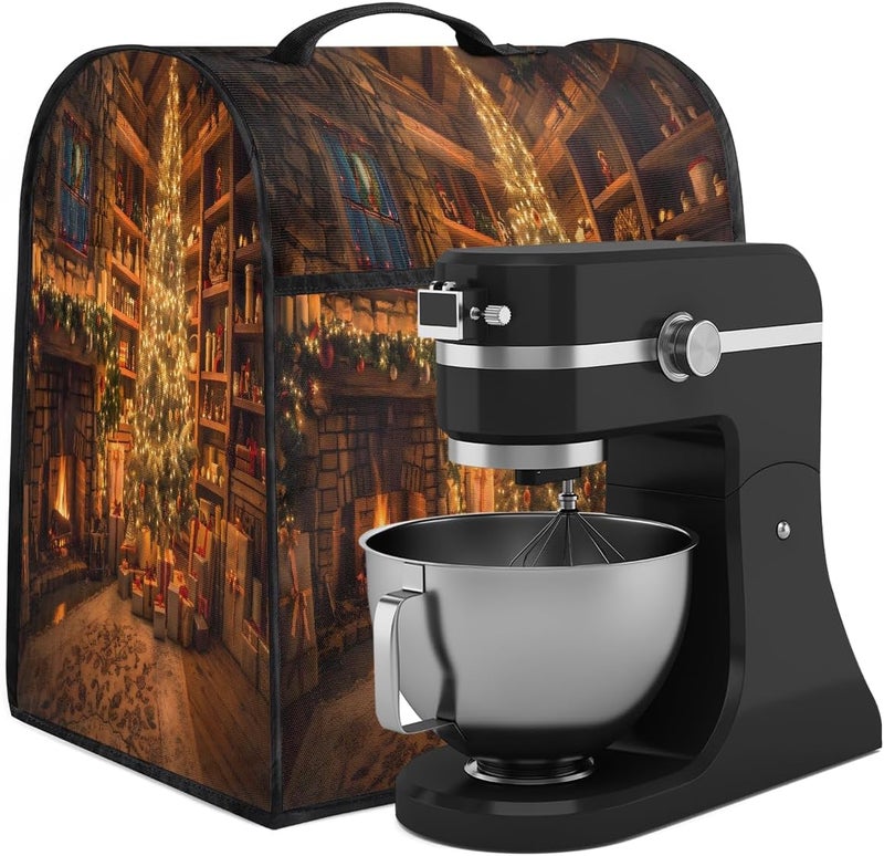 Stand Mixer Cover for Stand Mixer 6-8 Quarts Christmas Tree Retro Holidays Dust Kitchen Aid Cover with Pockets Appliance Protective Covers for Home Kitchen Counter Appliance Accessories - Image 2