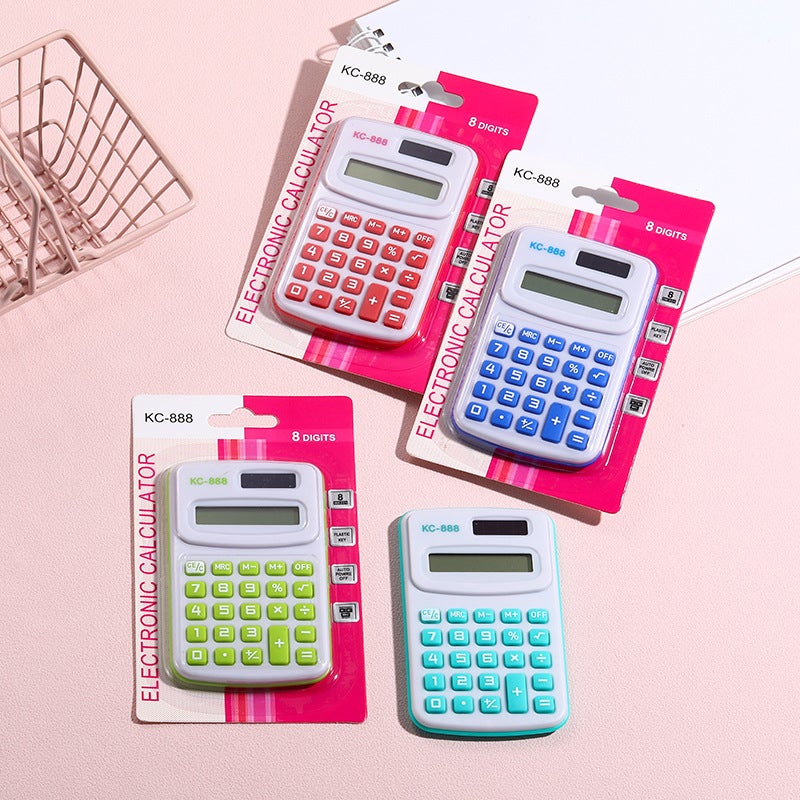 Computer Stationery For Primary School Students Mini Office Calculator Cute Cartoon 8 Bit Computer - Image 2