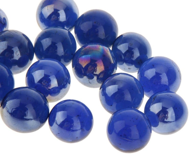 klarako 20 Pack 16mm Assorted Slass Marbles Traditiol Game Play Toy - Dark Blue - Image 3