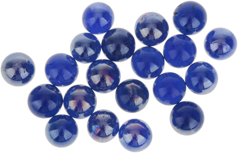 klarako 20 Pack 16mm Assorted Slass Marbles Traditiol Game Play Toy - Dark Blue - Image 4