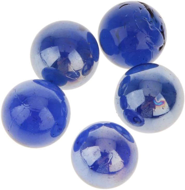 klarako 20 Pack 16mm Assorted Slass Marbles Traditiol Game Play Toy - Dark Blue - Image 5