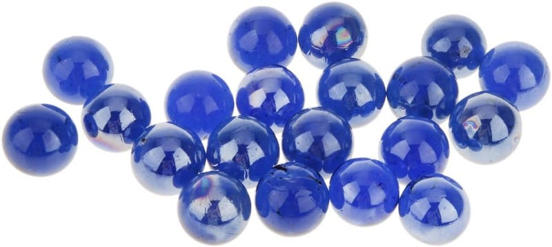 klarako 20 Pack 16mm Assorted Slass Marbles Traditiol Game Play Toy - Dark Blue - Image 2