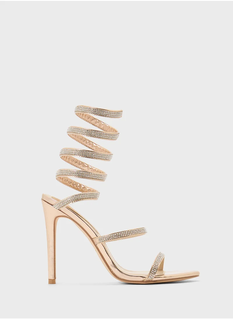 Truffle Wrap Aroun Stiletto High Heel Sandal