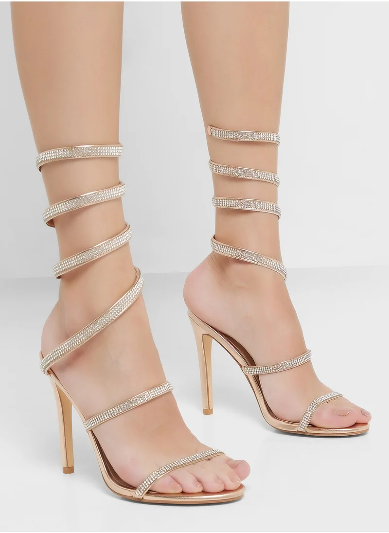 Truffle Wrap Aroun Stiletto High Heel Sandal