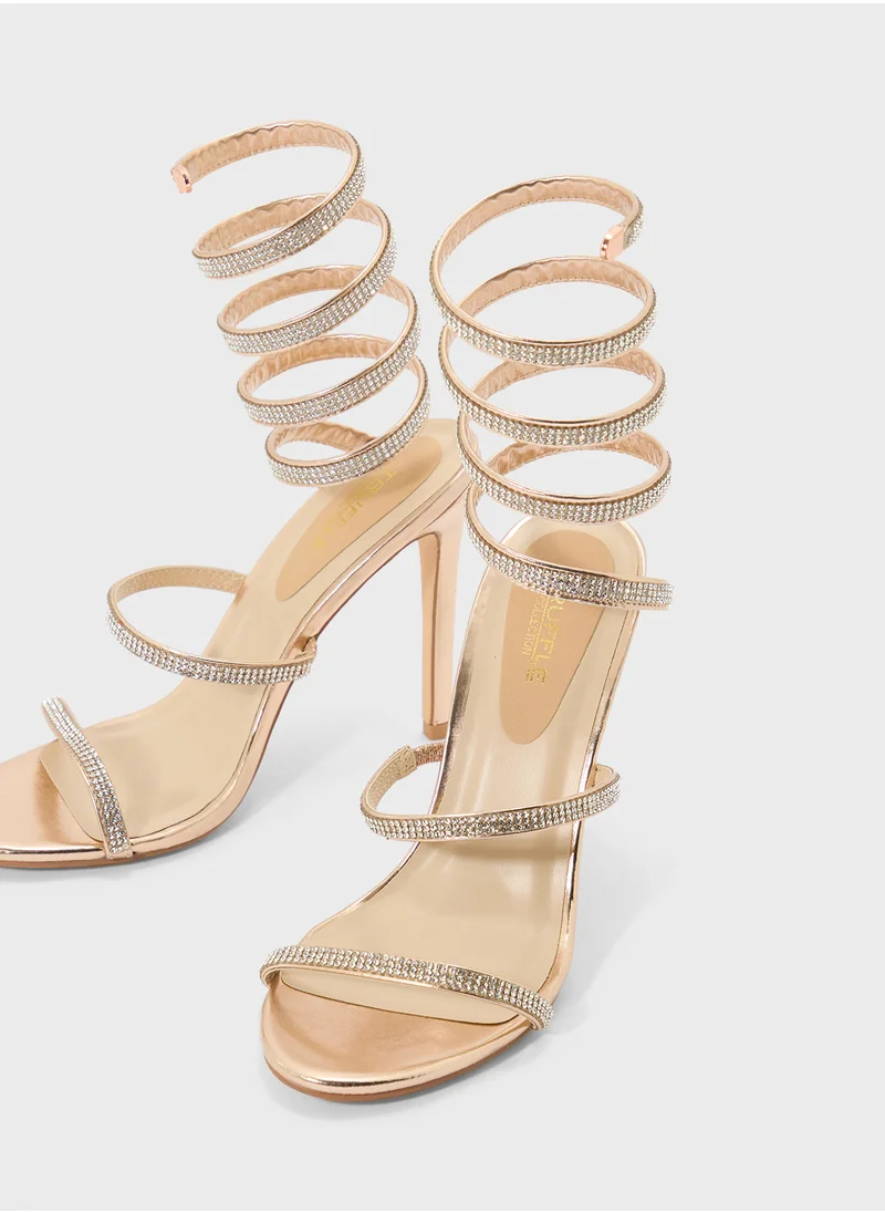 Truffle Wrap Aroun Stiletto High Heel Sandal
