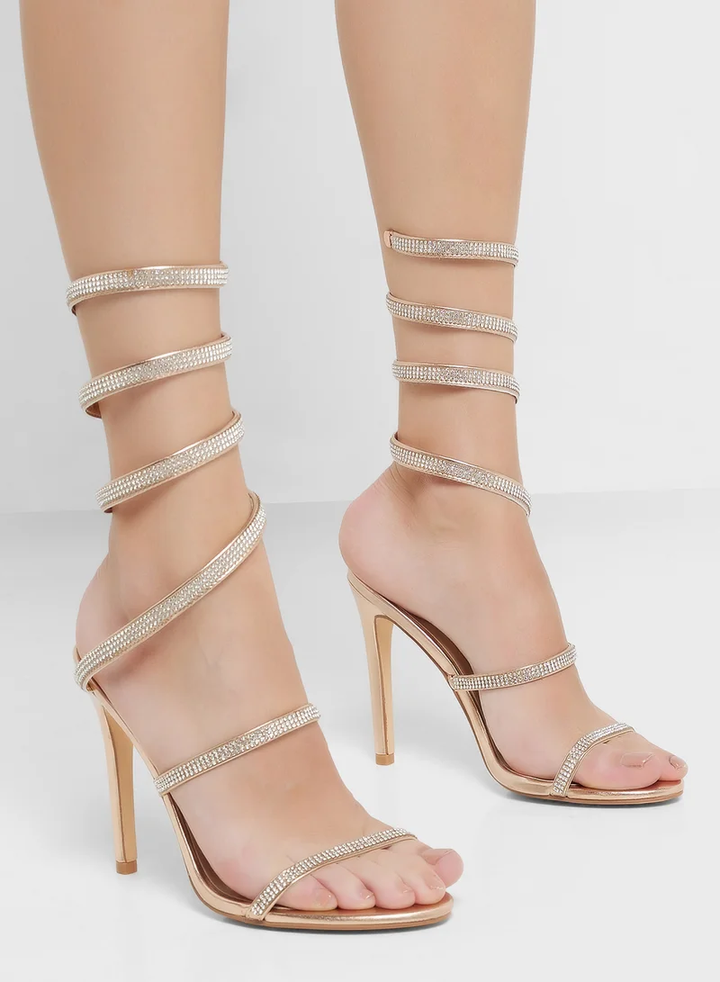 ترافل من نمشي Wrap Aroun Stiletto High Heel Sandal