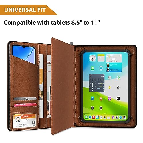 KHOMO Universal Padfolio Case – Tablet Portfolio Organizer with Notepad Holder – Compatible with iPad 10th 11th Gen, iPad Pro 11, iPad 7 8 9 10.2 10.9 and 9.7 inches - Image 2
