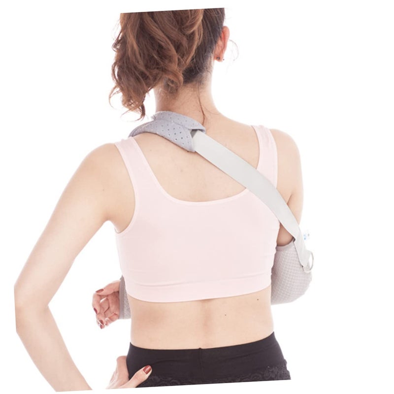 Grey Arm Sling Shoulder Immobilizer for Fractured Arm Comfortable Breathable One Handed - Image 4