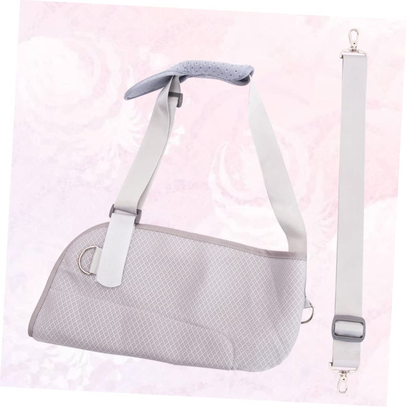 Grey Arm Sling Shoulder Immobilizer for Fractured Arm Comfortable Breathable One Handed - Image 3