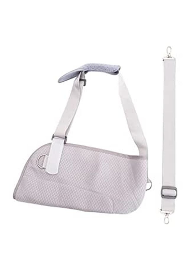 Grey Arm Sling Shoulder Immobilizer for Fractured Arm Comfortable Breathable One Handed - Image 1