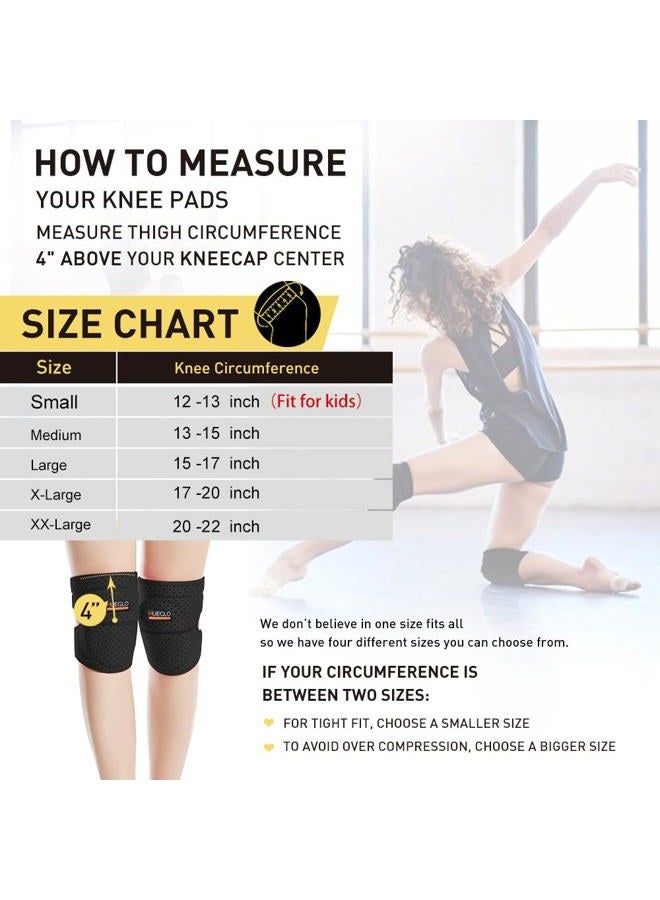 HUEGLO Dance Knee Pads For Kids,Soft Breathable Youth Knees Protective,Knee Support For For Girls,Dancing,Volleyball,Running Hiking 1Pair,Small - Image 2
