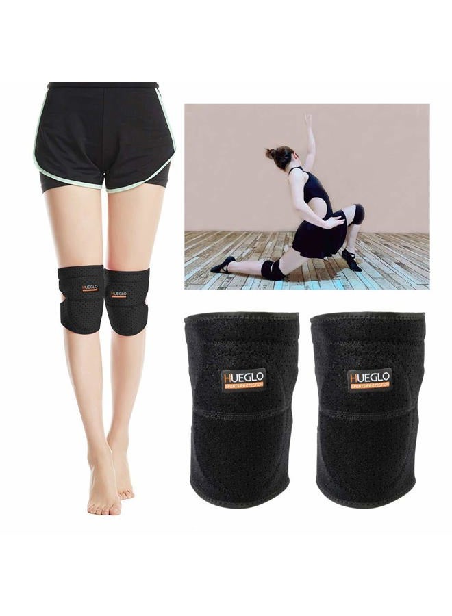 HUEGLO Dance Knee Pads For Kids,Soft Breathable Youth Knees Protective,Knee Support For For Girls,Dancing,Volleyball,Running Hiking 1Pair,Small - Image 5