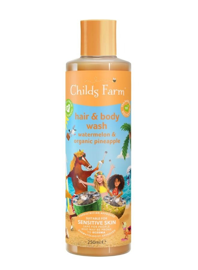 Childs Farm Watermelon And Organic Pineapple Hair And Body Wash 250ml - Image 1