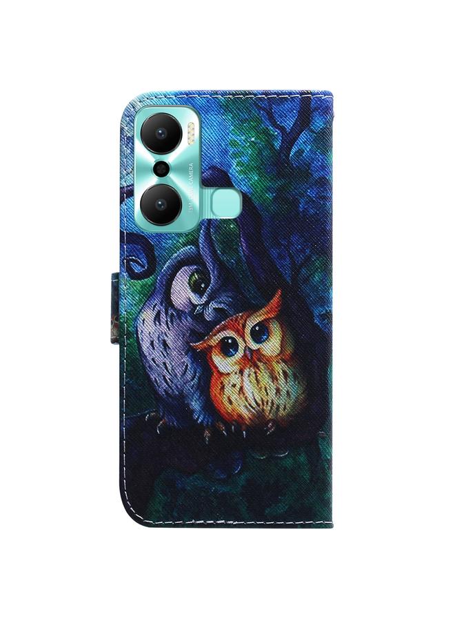 جرين تايجر جراب هاتف Infinix Hot 20 Play المصنوع من الجلد بتصميم رسومات ملونة - Image 3