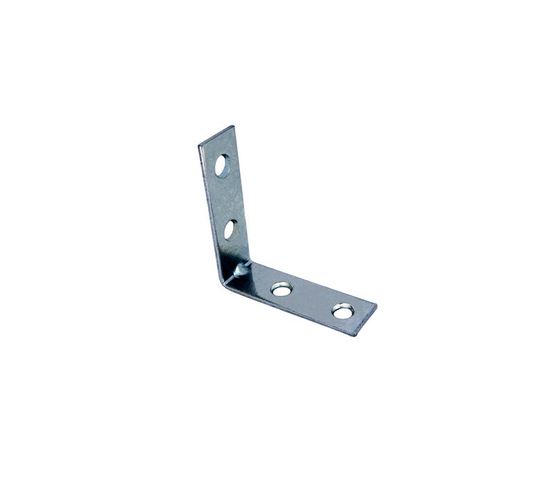 QCAA Angle Bracket Corner Brace Durable Thicker Steel Construction Zinc Plated 2x2x58 x18 mm Made in Taiwan 24 Pack - Image 2
