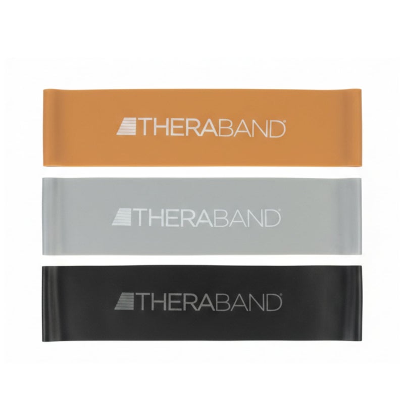 THERABAND Resistance Band Loop Set 12 Workout Bands for Strength Training Stretching Physical Therapy Set of 3 ColorCoded Exercise Bands with Varying Resistance Levels Portable Durable - Image 2