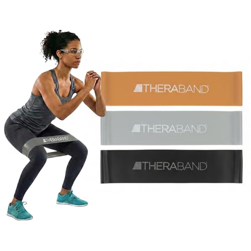 THERABAND Resistance Band Loop Set 12 Workout Bands for Strength Training Stretching Physical Therapy Set of 3 ColorCoded Exercise Bands with Varying Resistance Levels Portable Durable - Image 3