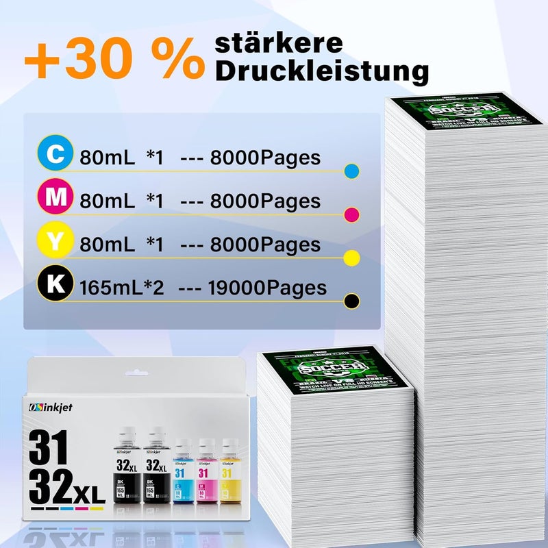 حبر الطابعة 31 32 XL متوافق مع طابعات Smart Tank Plus 555 - Image 3