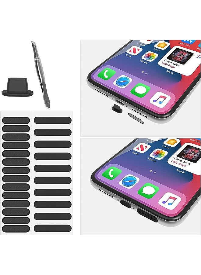 Zaboon 2 In 1 Iphone Anti Dust Plug Kit,Anti Dust Plug X 5, Speaker Mesh Anti Dust Proof Adhesive Sticker X 2,Dustproof Kit For Iphone 14 13 12,12 Pro,12 Mini 11,11 Pro Max,11 Pro,X,Xs Max,Xr,8,8Plus,7 Plus - Image 1