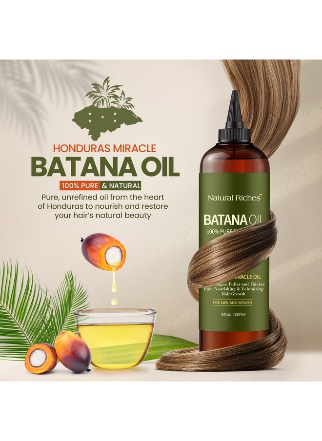 Natural Riches Natural Riches Unrefined Organic Batana Oil, 8 fl oz, 100% Pure & Natural, Cold pressed Honduras Miracle Oil for Hair Growth.  - Image 3