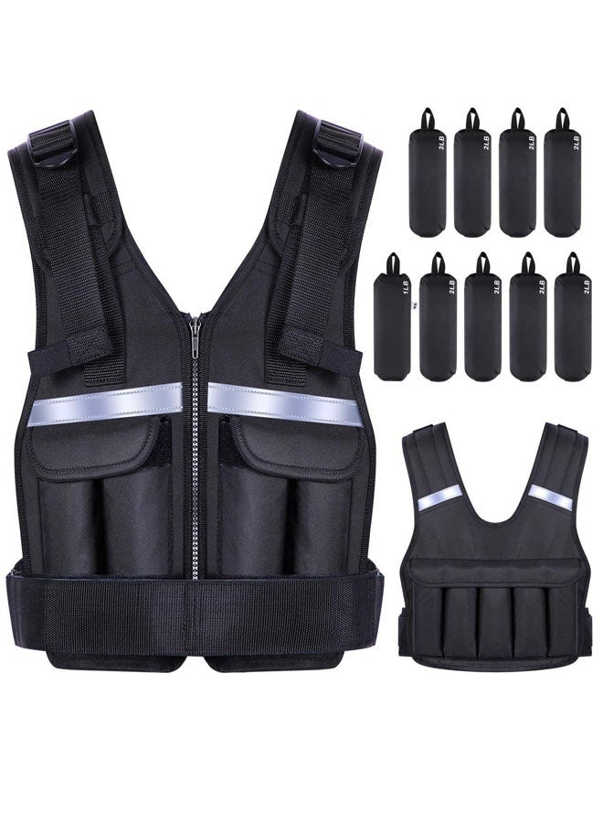 Bukela Weighted Vest for Men and Women 1.8KG-5KG Adjustable Vest with 6 Iron Blocks and Weights for Home Workout, Adjustable Weight Vest Sports Set for Cardio and Strength Training - Image 1