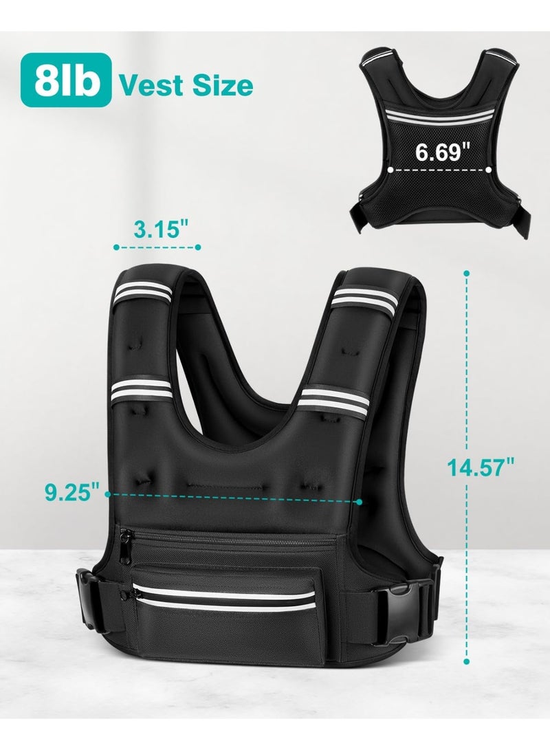 Bukela Weighted Vest for Men and Women 1.8KG-5KG Adjustable Vest with 6 Iron Blocks and Weights for Home Workout, Adjustable Weight Vest Sports Set for Cardio and Strength Training - Image 5