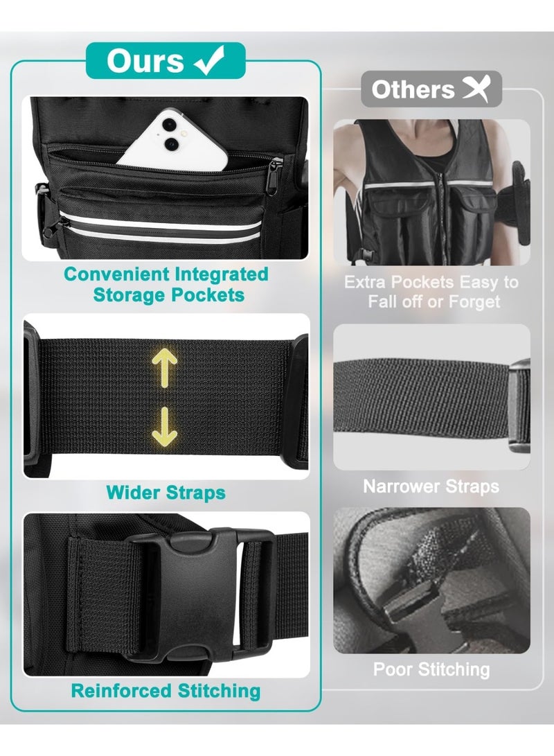 Bukela Weighted Vest for Men and Women 1.8KG-5KG Adjustable Vest with 6 Iron Blocks and Weights for Home Workout, Adjustable Weight Vest Sports Set for Cardio and Strength Training - Image 2