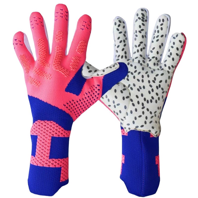 Generic New Goalkeeper Gloves Enhanced Grip Adult Kid red purple 