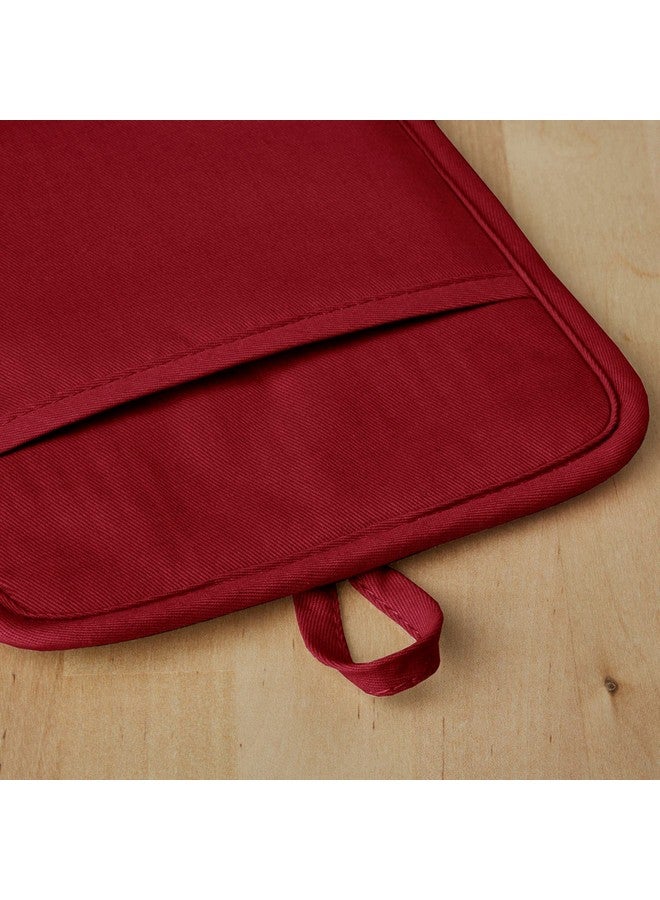 KitchenAid Ribbed Soft Silicone Pot Holder Set, Smoked Paprika 7"x9" - Image 4